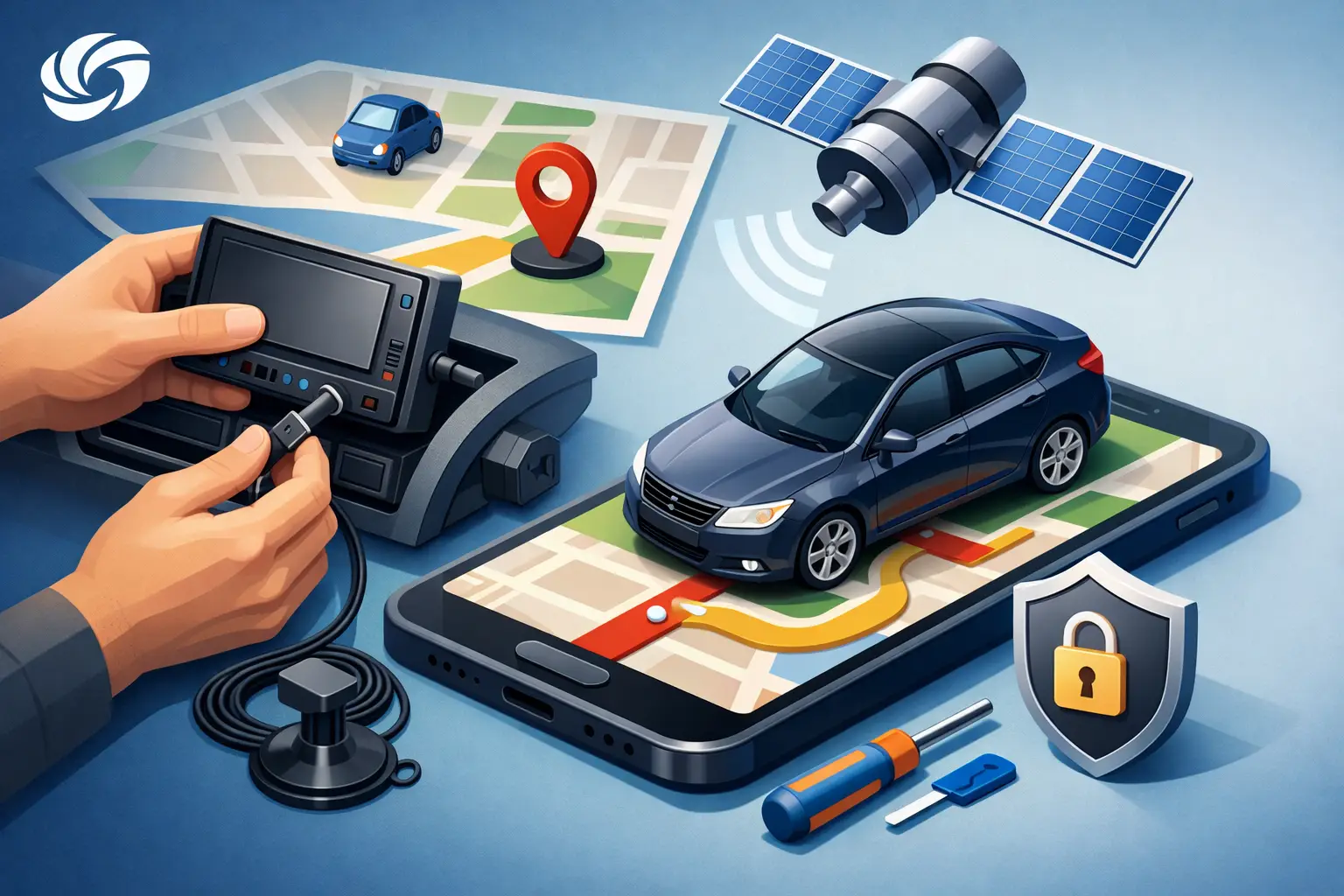 Guia de instalação de GPS automotivo seguro