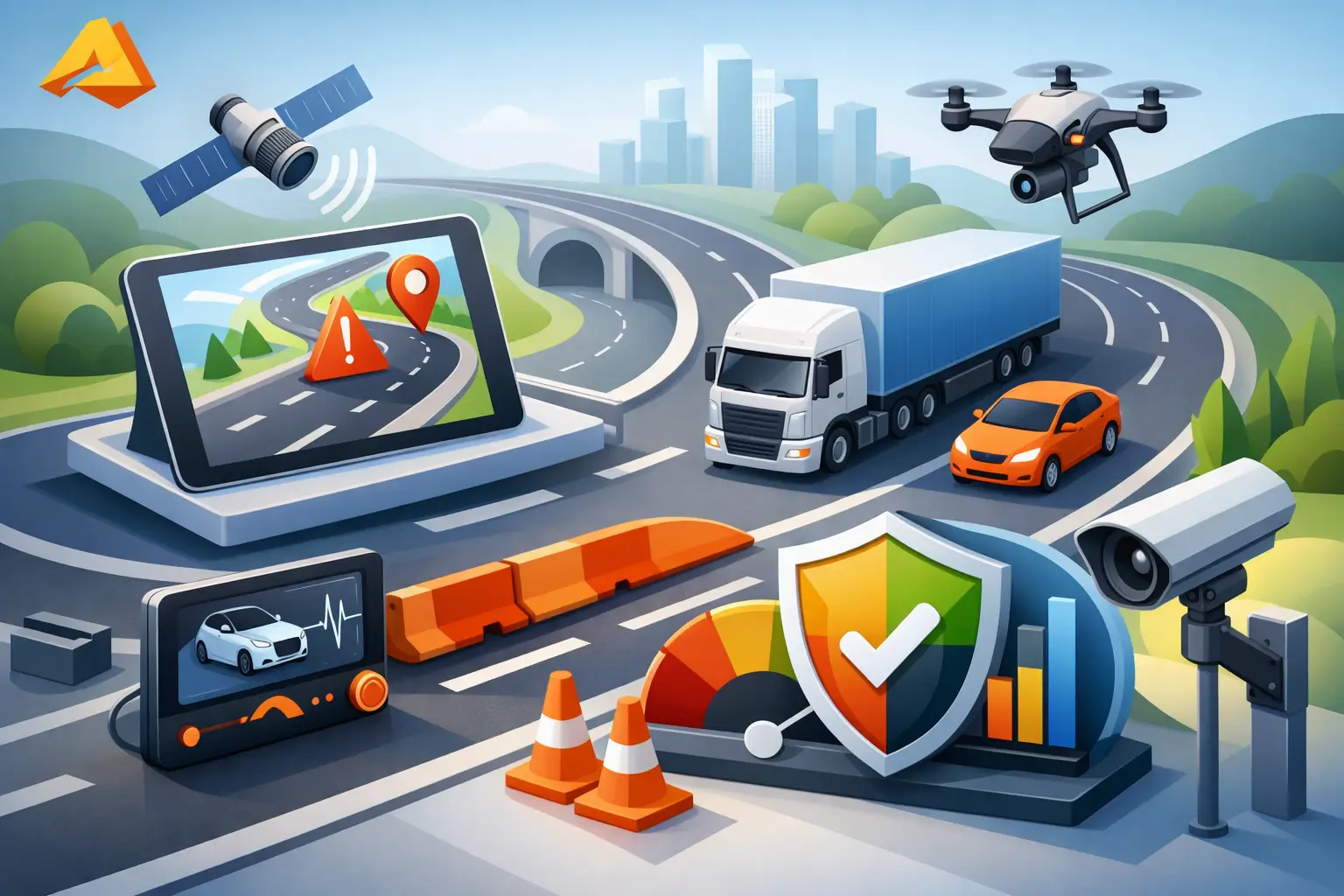 Gestão de risco rodoviário com controlo real