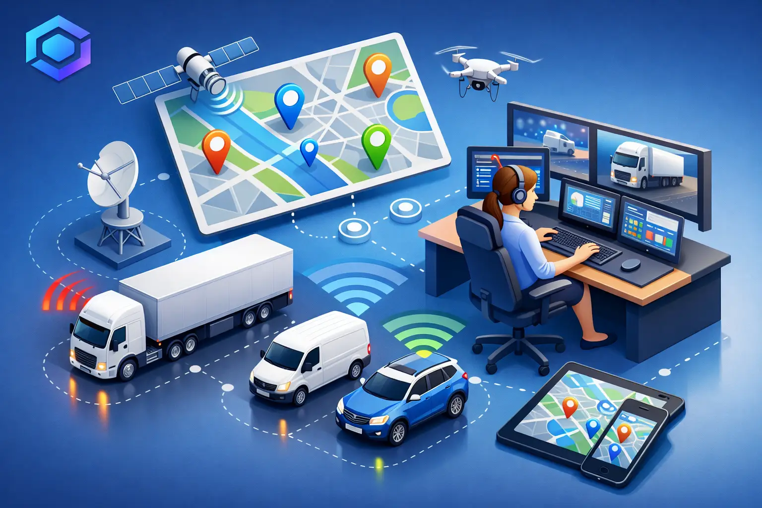 Monitoramento remoto para frotas sob controlo